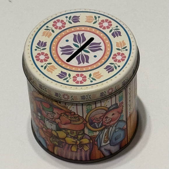Vintage Tin Metal Piggy Bank - Picture 3 of 5